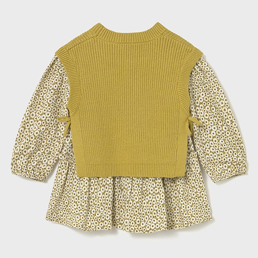 Mayoral Knitted vest dress Oil 2913
