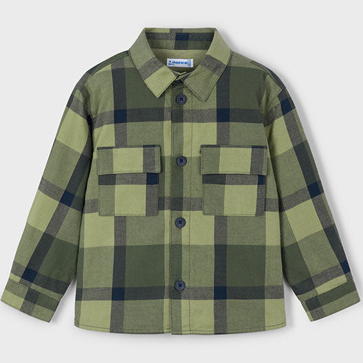 Mayoral Checked overshirt Olive 4123
