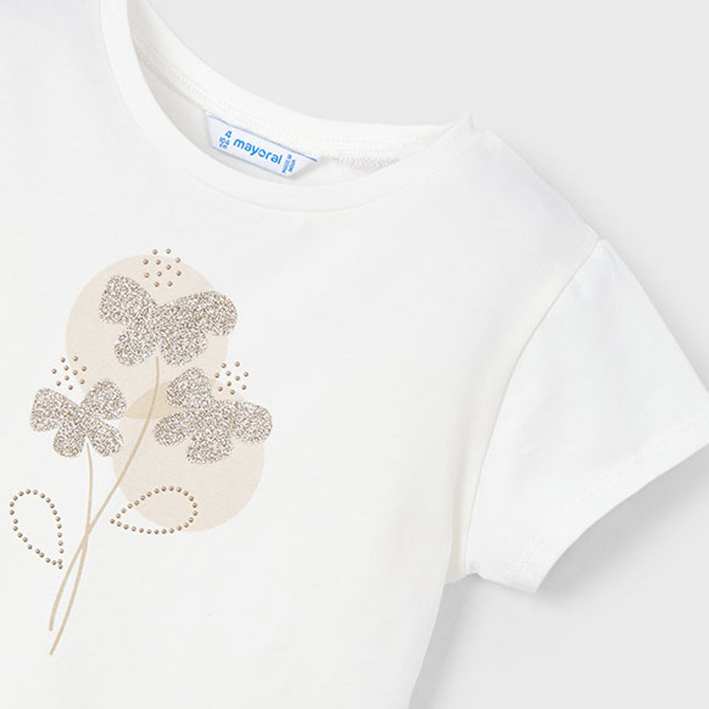 Mayoral Girls Basic S/S T-Shirt Natural 174