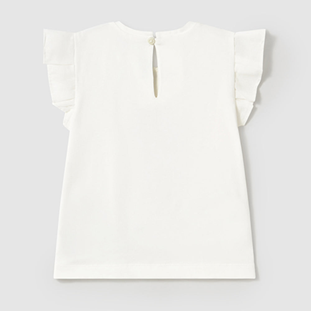 Mayoral Baby Girls S/S T-Shirt Natur-Pink 1042