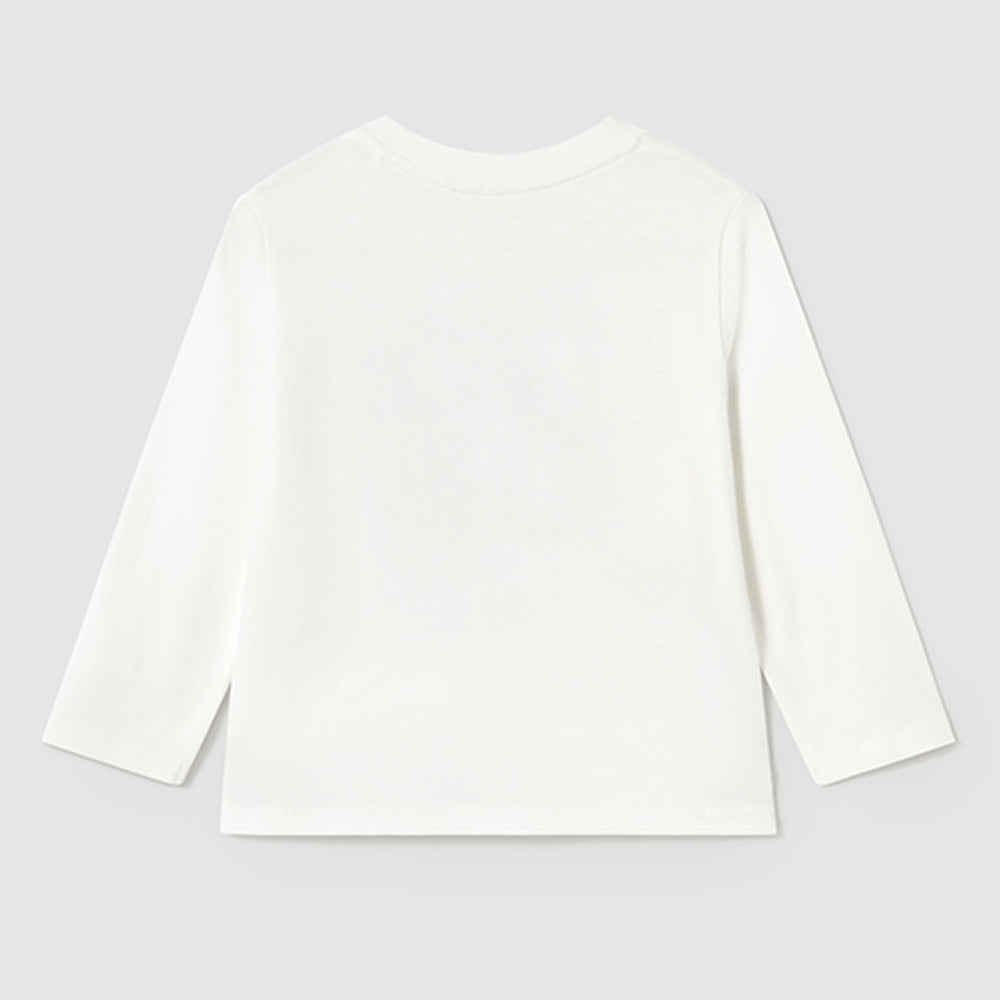Mayoral Baby Boys L/S T-Shirt Cream 1068