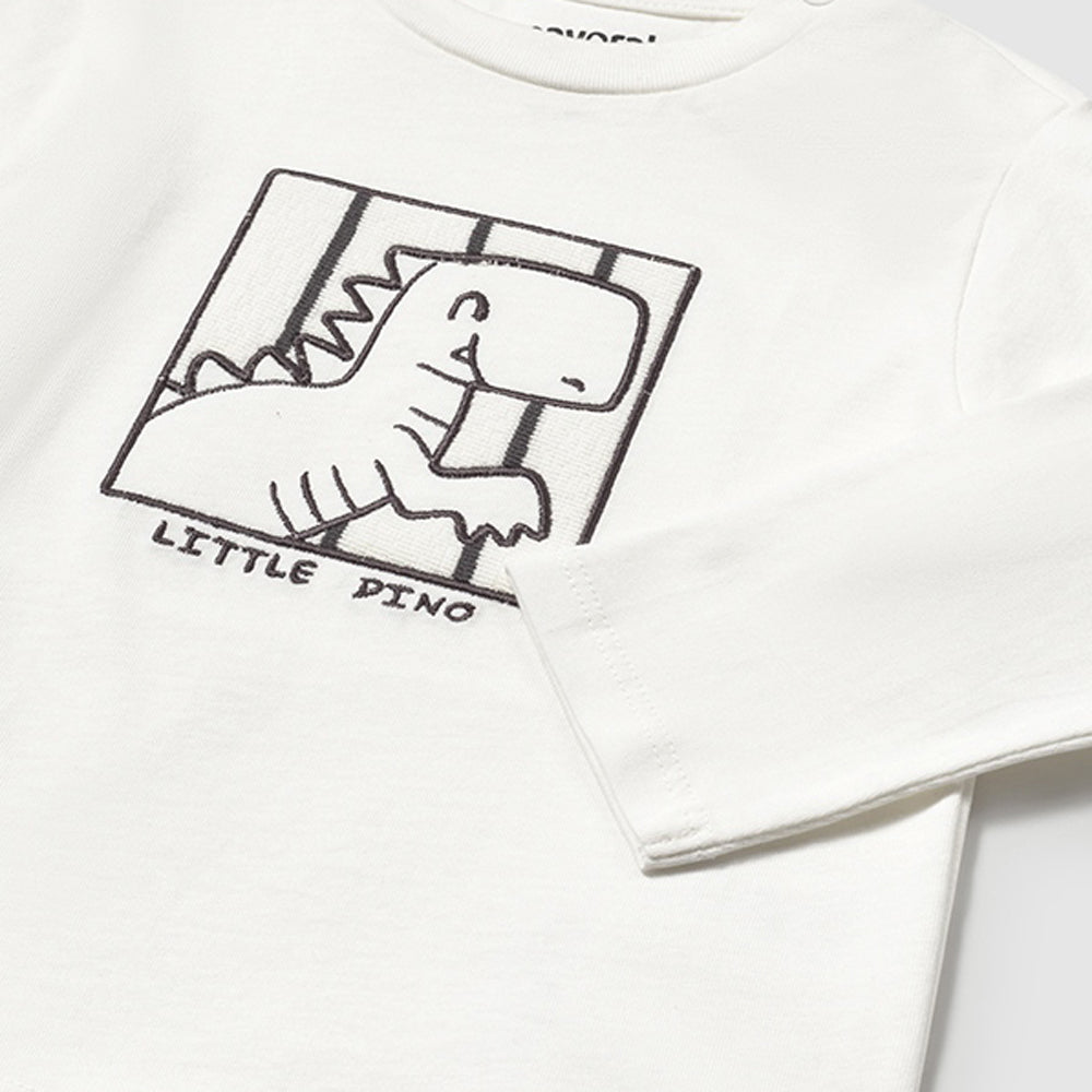 Mayoral Baby Boys L/S T-Shirt Cream 1068