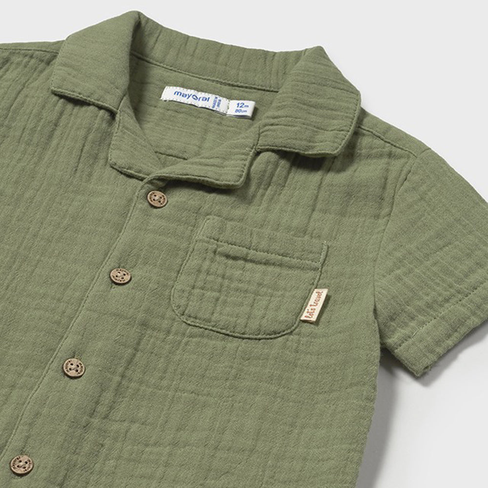 Mayoral Baby Boys S/S Shirt Sage 1111