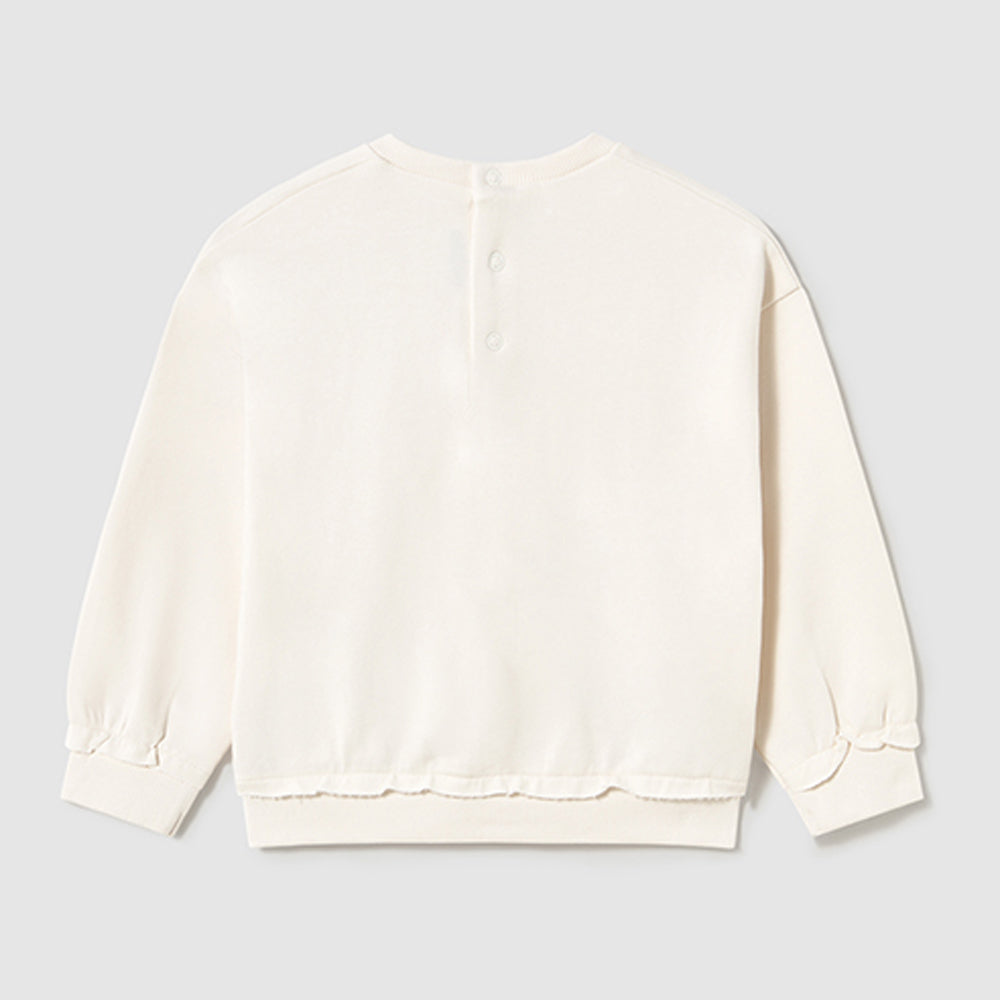 Mayoral Baby Girls Embroidered Pullover Bone-Toffe 1459