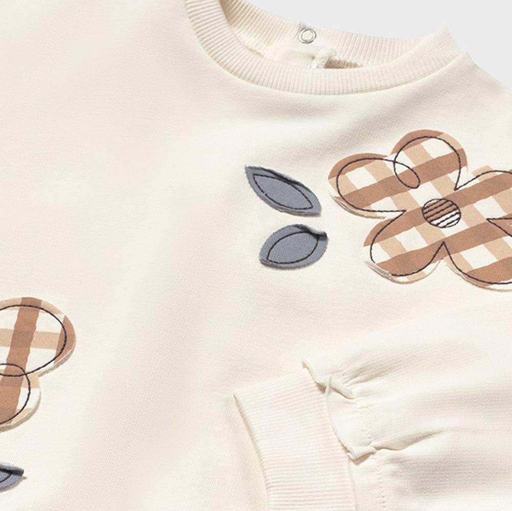 Mayoral Baby Girls Embroidered Pullover Bone-Toffe 1459