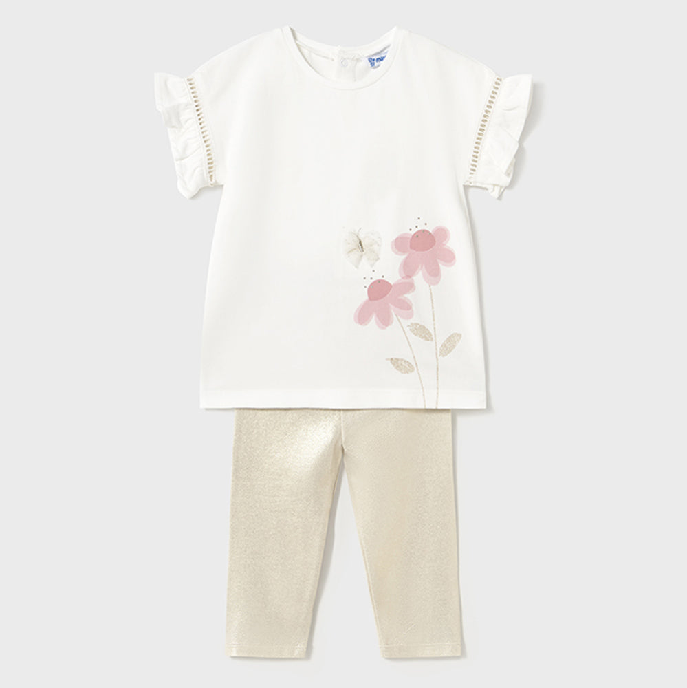 Mayoral Baby Girls Legging Set Dressy Bone 1734