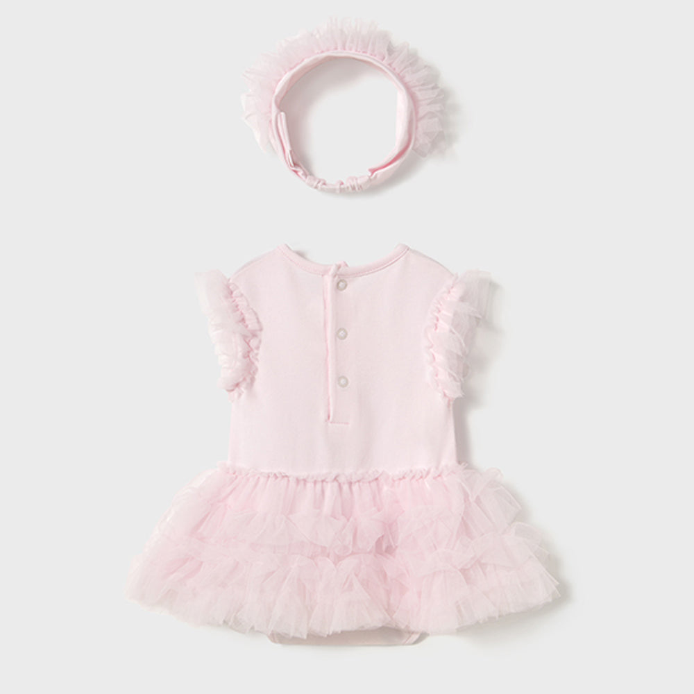 Mayoral Baby Girls Tutu Body With Headband Flower 1756