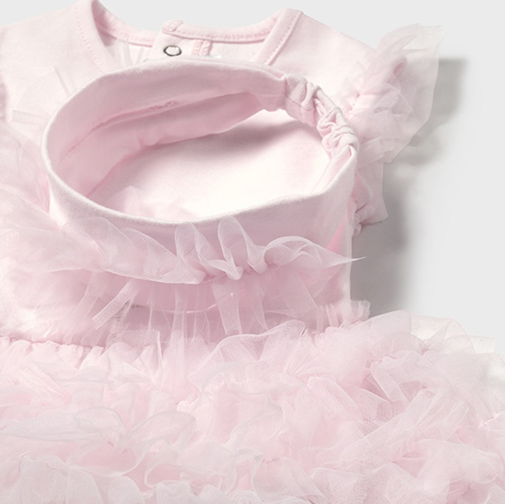 Mayoral Baby Girls Tutu Body With Headband Flower 1756
