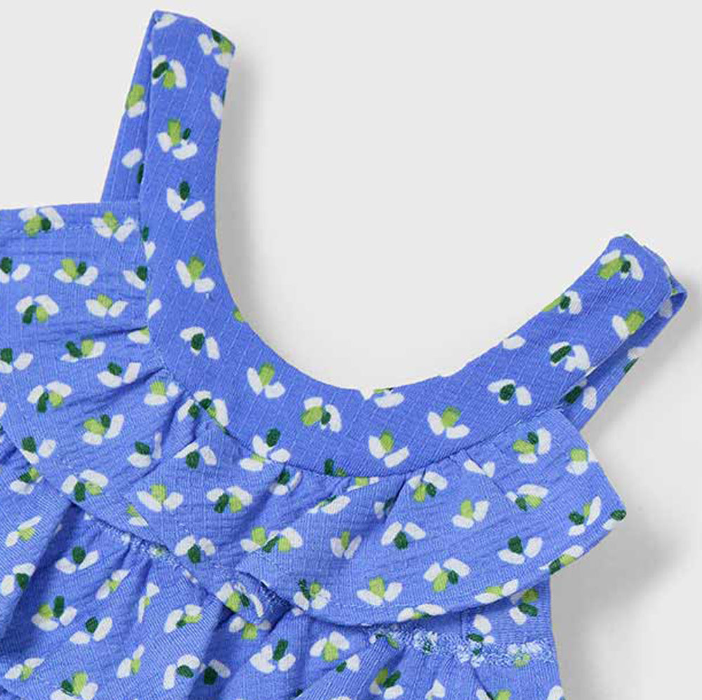 Mayoral Girls Knit Romper Indigo 3876
