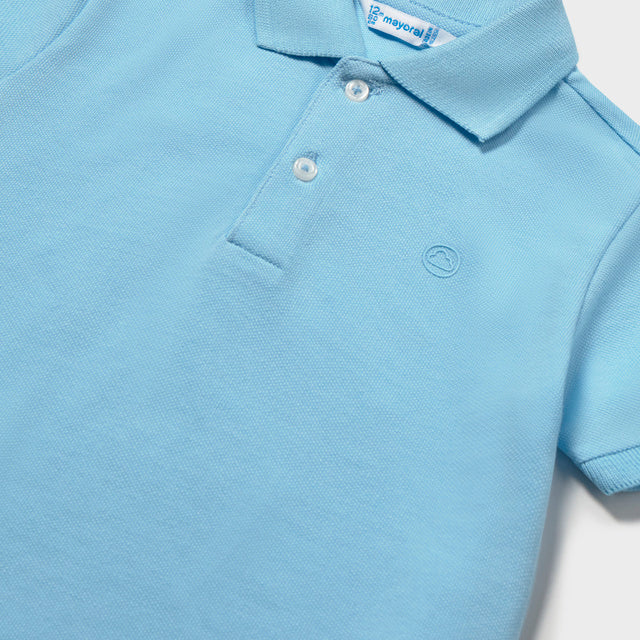 Mayoral Sky blue Basic Short Sleeve polo 102