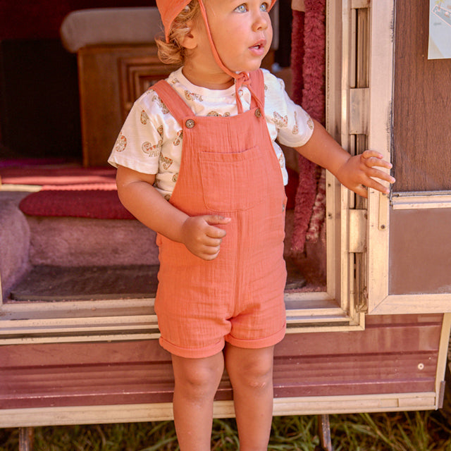 Mayoral Clay Dungaree 3 piece set 1663