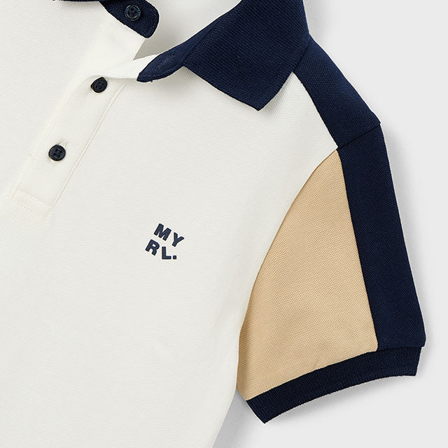 Mayoral cream Short Sleeve polo 3109
