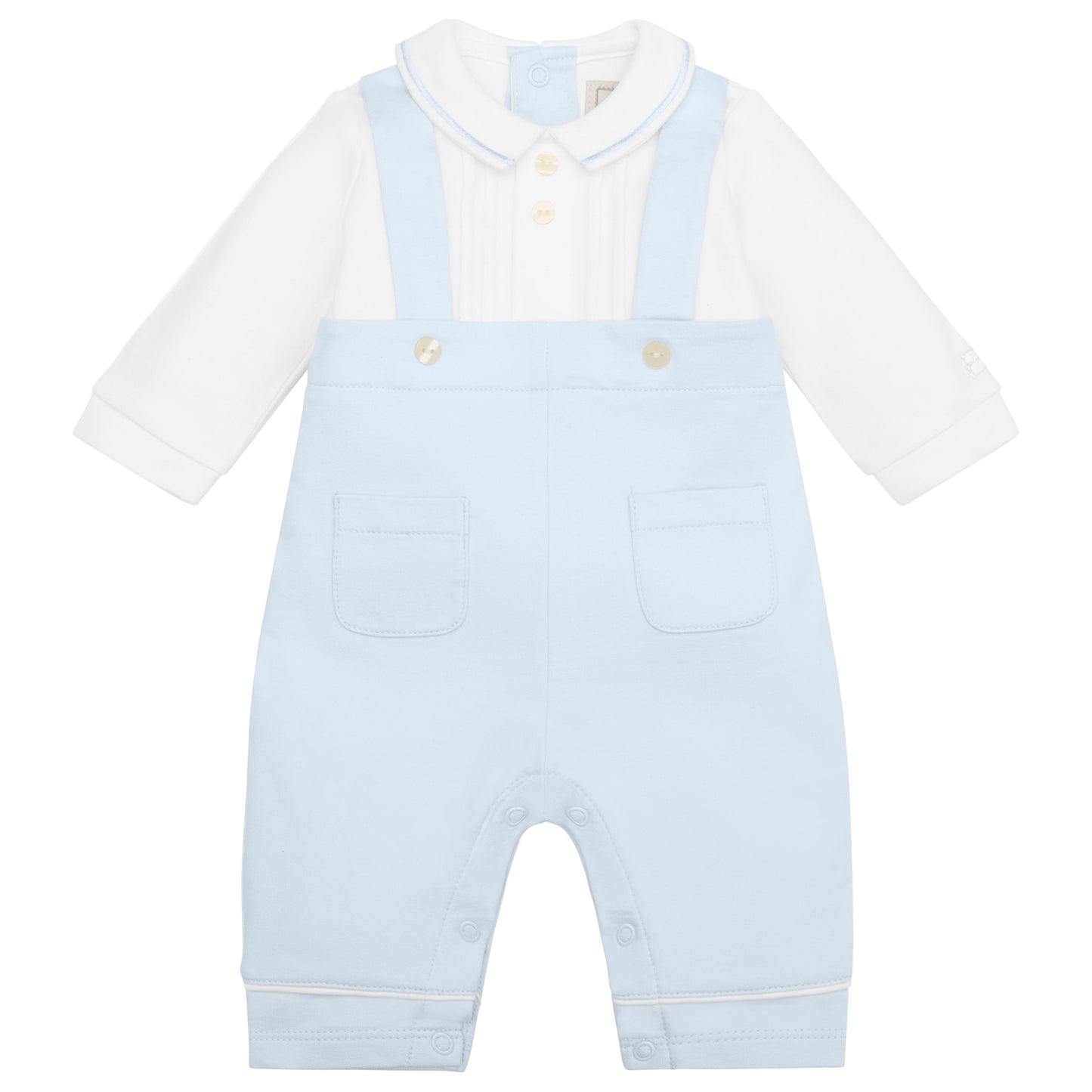Emile Et Rose Kingsley Blue Bft 2In1 Dungaree With Braces, Pockets & Pleats 2620PB