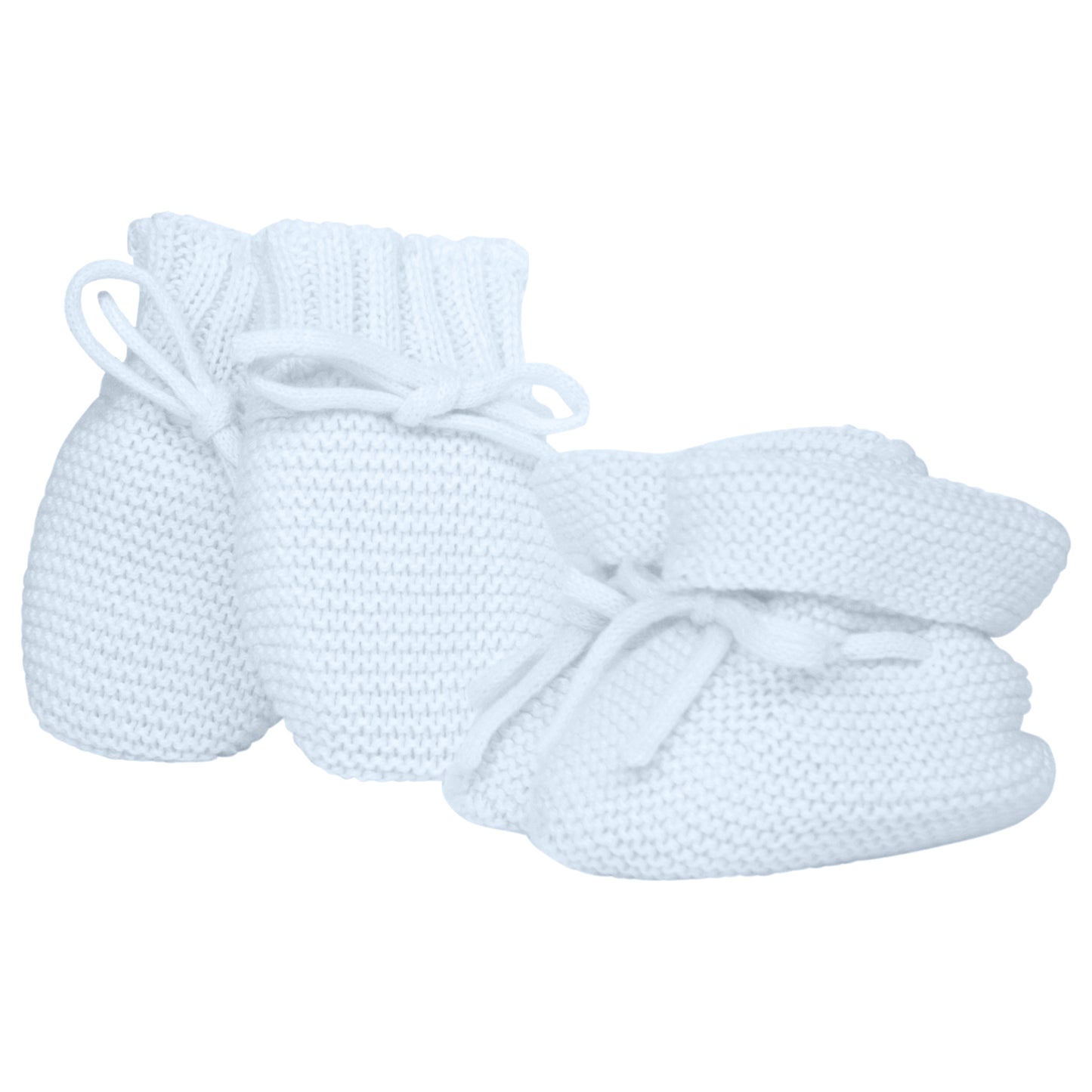 Emile Et Rose Kelsey Blue Knitted Mitt, Boottee & Toy Set 4240PB