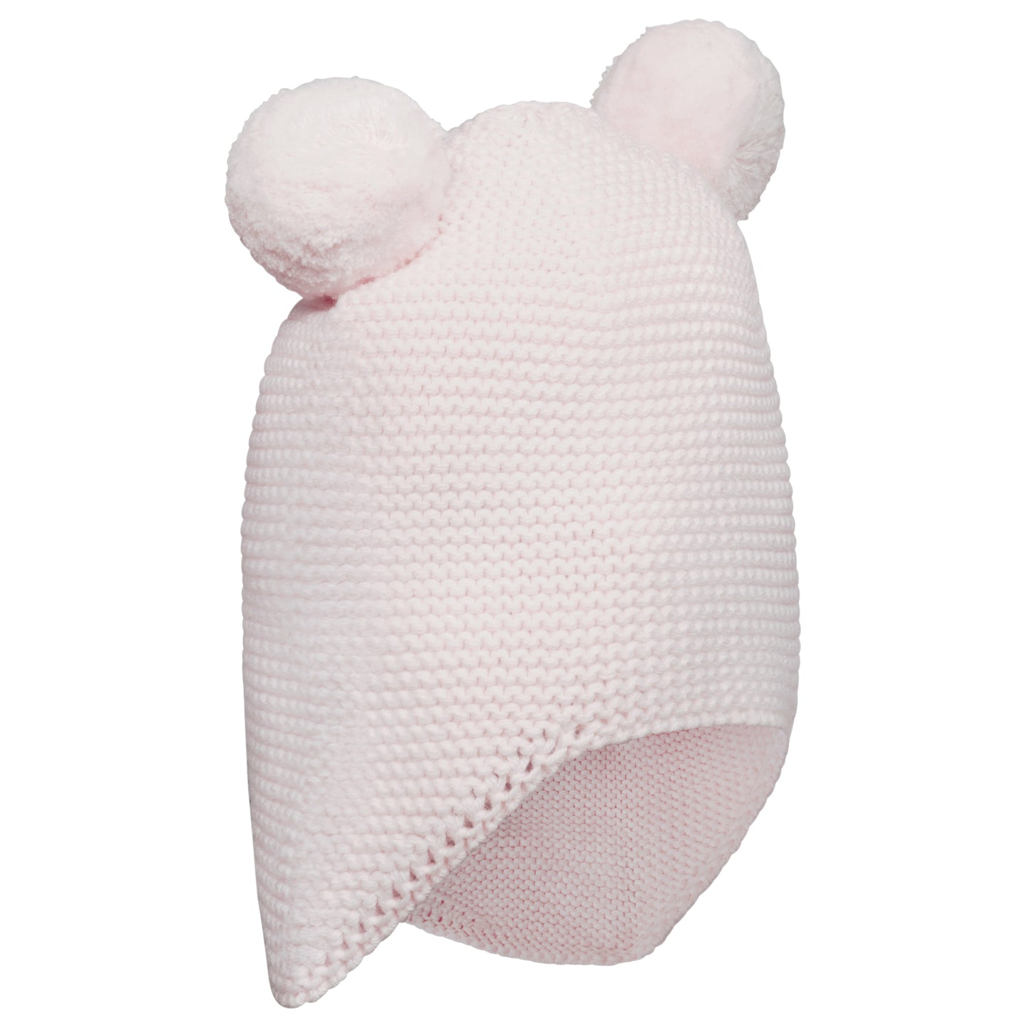 Emile Et Rose Kirsty Pink Knitted Hat With Ear Flaps & Double Pom-Pom 4791PP