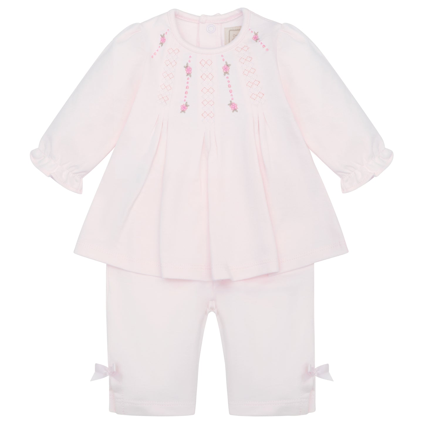 Emile Et Rose Kate Pink Bft 2 Piece, Top With Smocking Effect Yoke & Trousers 6515PPr