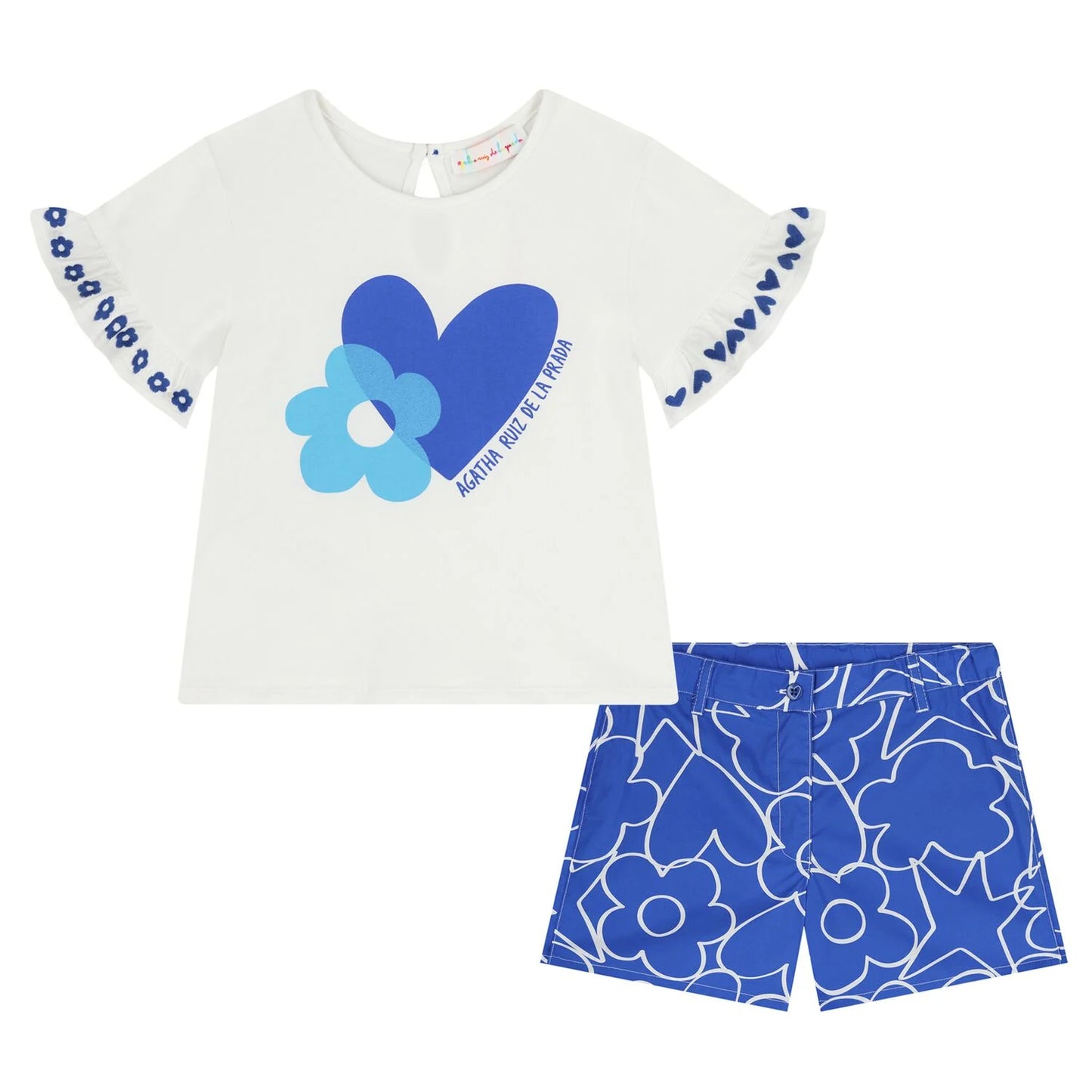 Agatha Ruiz de la Prada T-Shirt & Stars Shorts White 8726S26