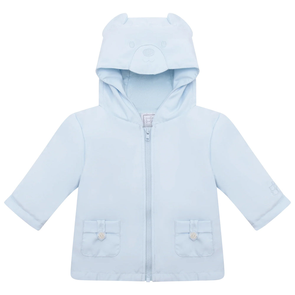 Emile Et Rose Luke Boys Pale Blue M'Fibre Jacket, 3D Bear Hood Design & Loop Pockets 9337PB