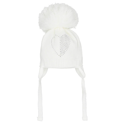 Pastels & Co Anderson Ivory Diamonte Heart Motif A-102B
