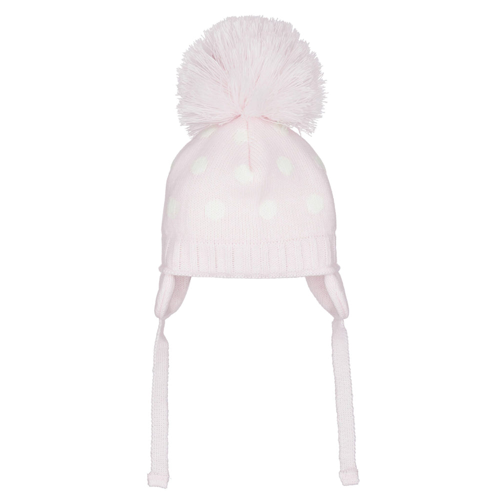 Pastels & Co Atler Pink Knit Hat With Raised Dots A-105E