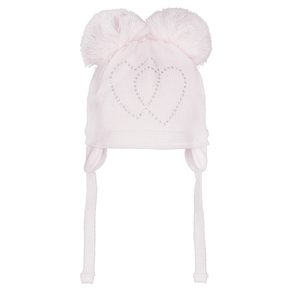 Pastels & Co Andie Pink Twin Pom Pom With Diamonte A-110K