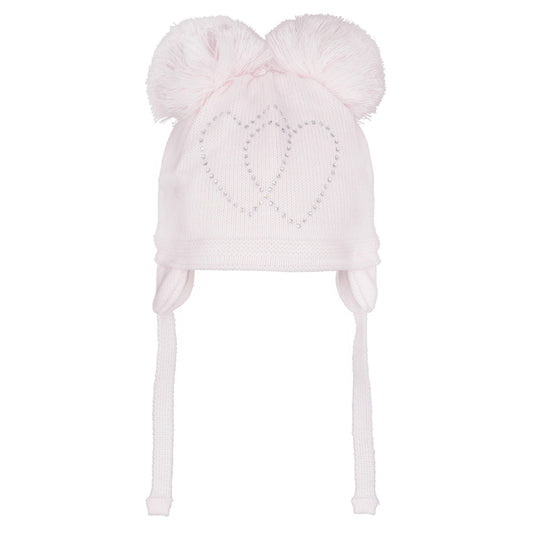Pastels & Co Andie Pink Twin Pom Pom With Diamonte A-110K