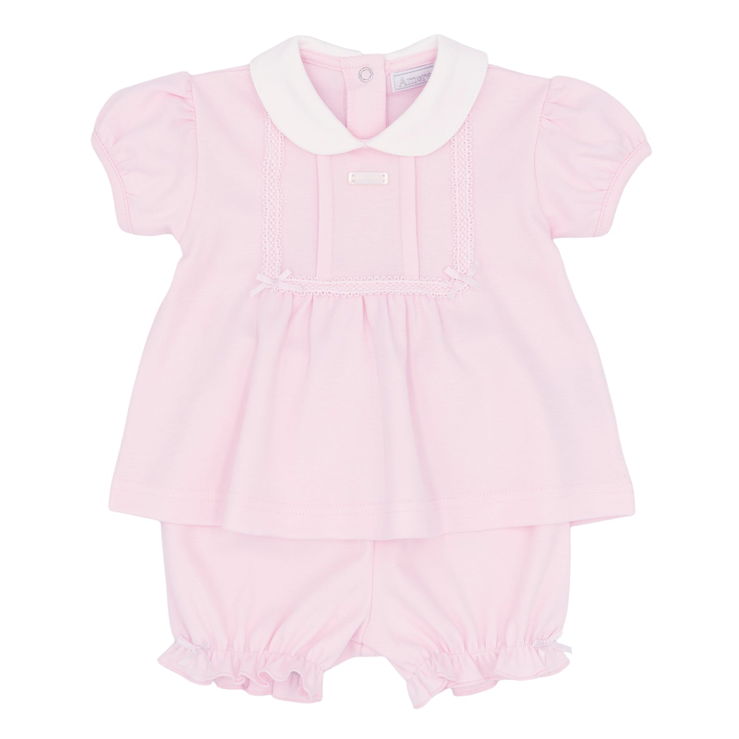 Amore Girls Pink T Shirt And Bloomer Set Pink AM0081AP