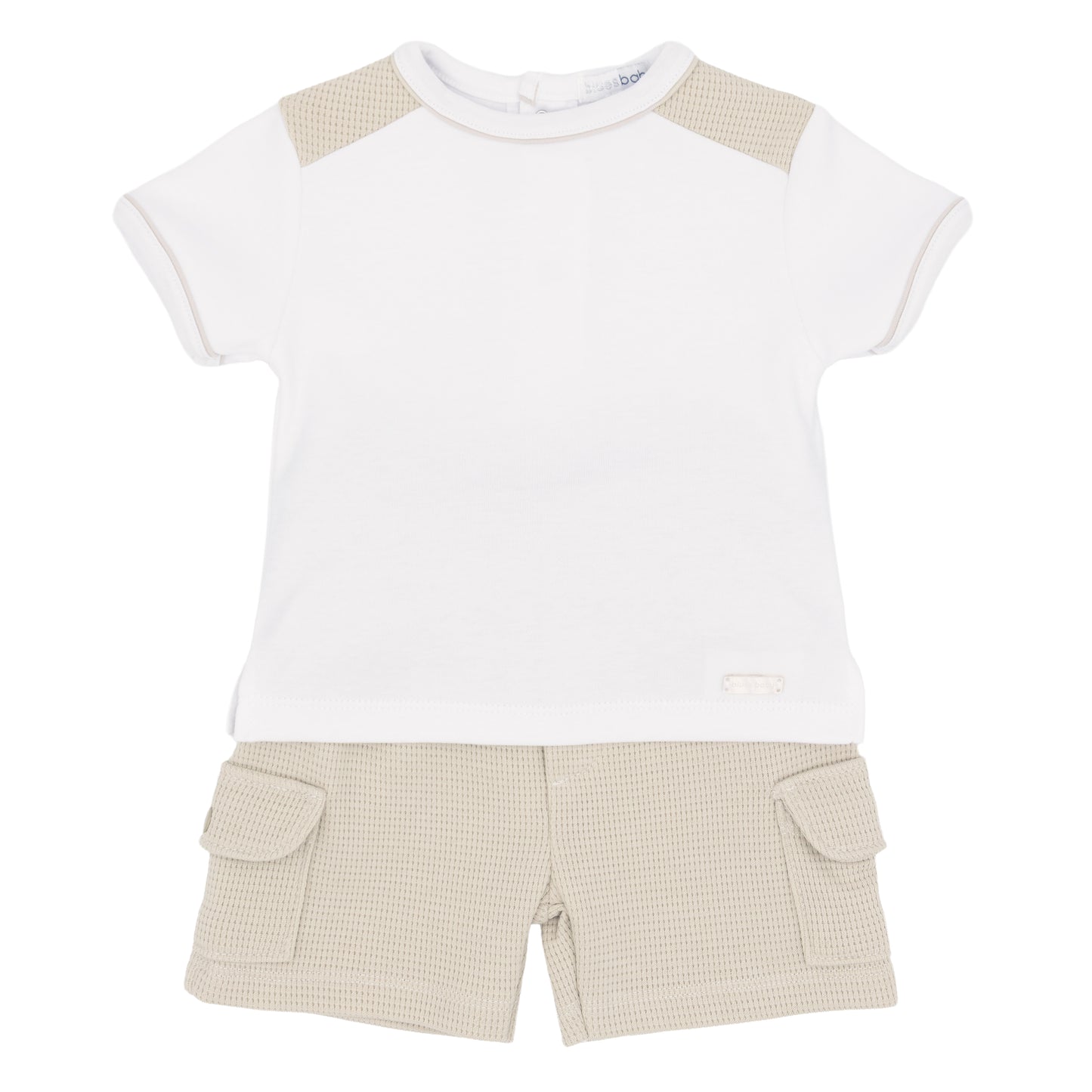 Blues Baby Boys Beige T Shirt & Short Set BB3044
