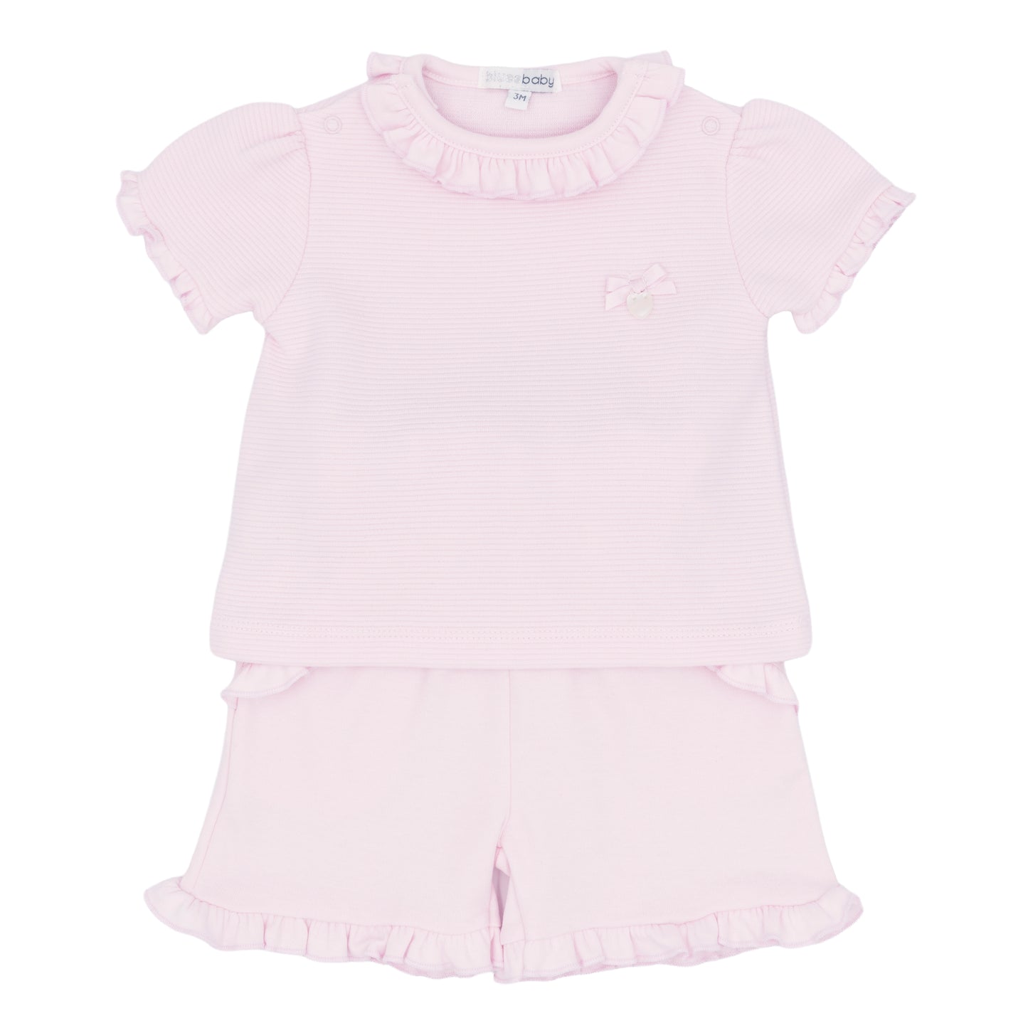 Blues Baby Girls Pink Frill T Shirt & Short BB3054