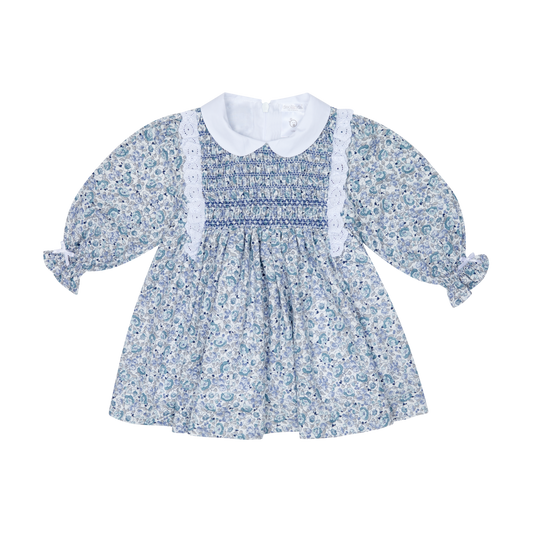 Deolinda Noche Blue Floral Dress Dbi25413
