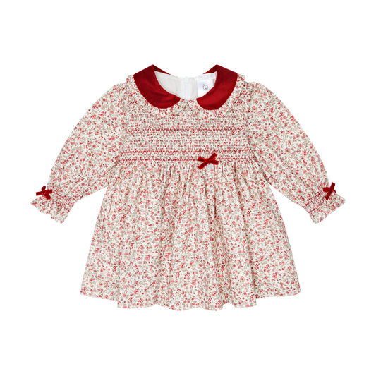 Deolinda Sarah Red Floral Dress Dbi25419