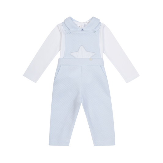 Deolinda Hearts & Stars Sky Blue Dungaree+Top Dbi25713