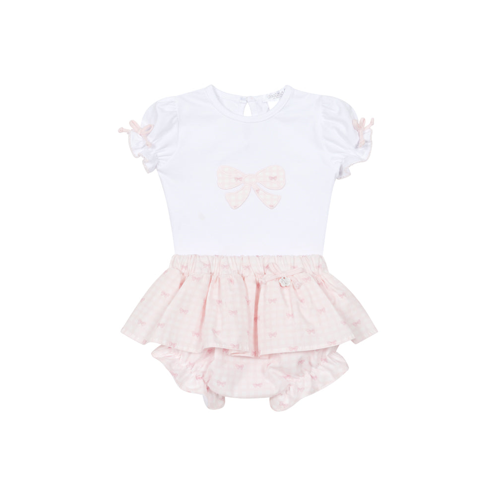 Deolinda Lollipop Girls Pink/White Bloomers Set Dbv26606