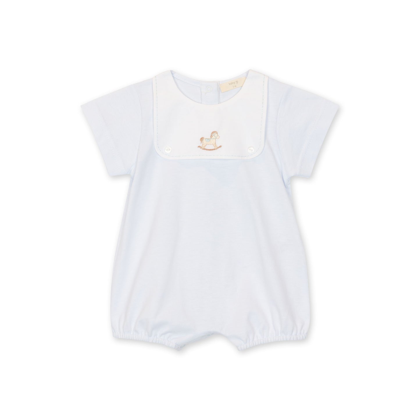 Baby Gi Boys Rocking Horse Romper Blue RH46B