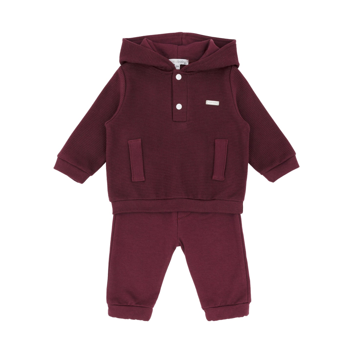 Blues Baby Boys Bordeaux Hoodie Set BB3229B - front