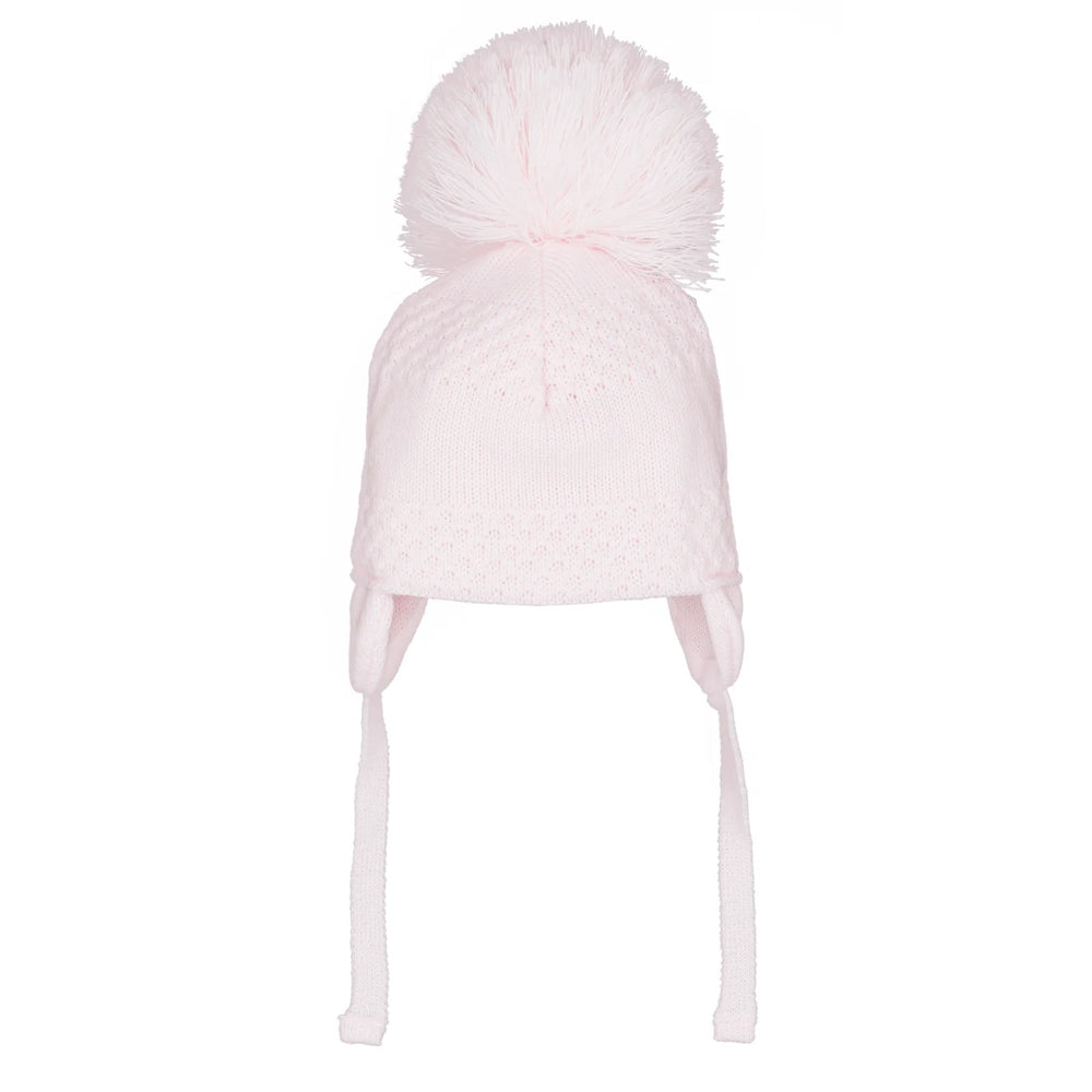 Pastels & Co Bobbie Pink Single Pom Pom With Stripe Knit A-110L