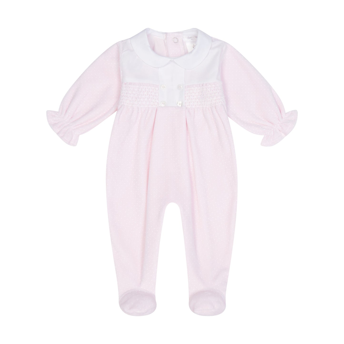 Deolinda Girls My First Outfit All in One Baby Pink DBI26131 – front view