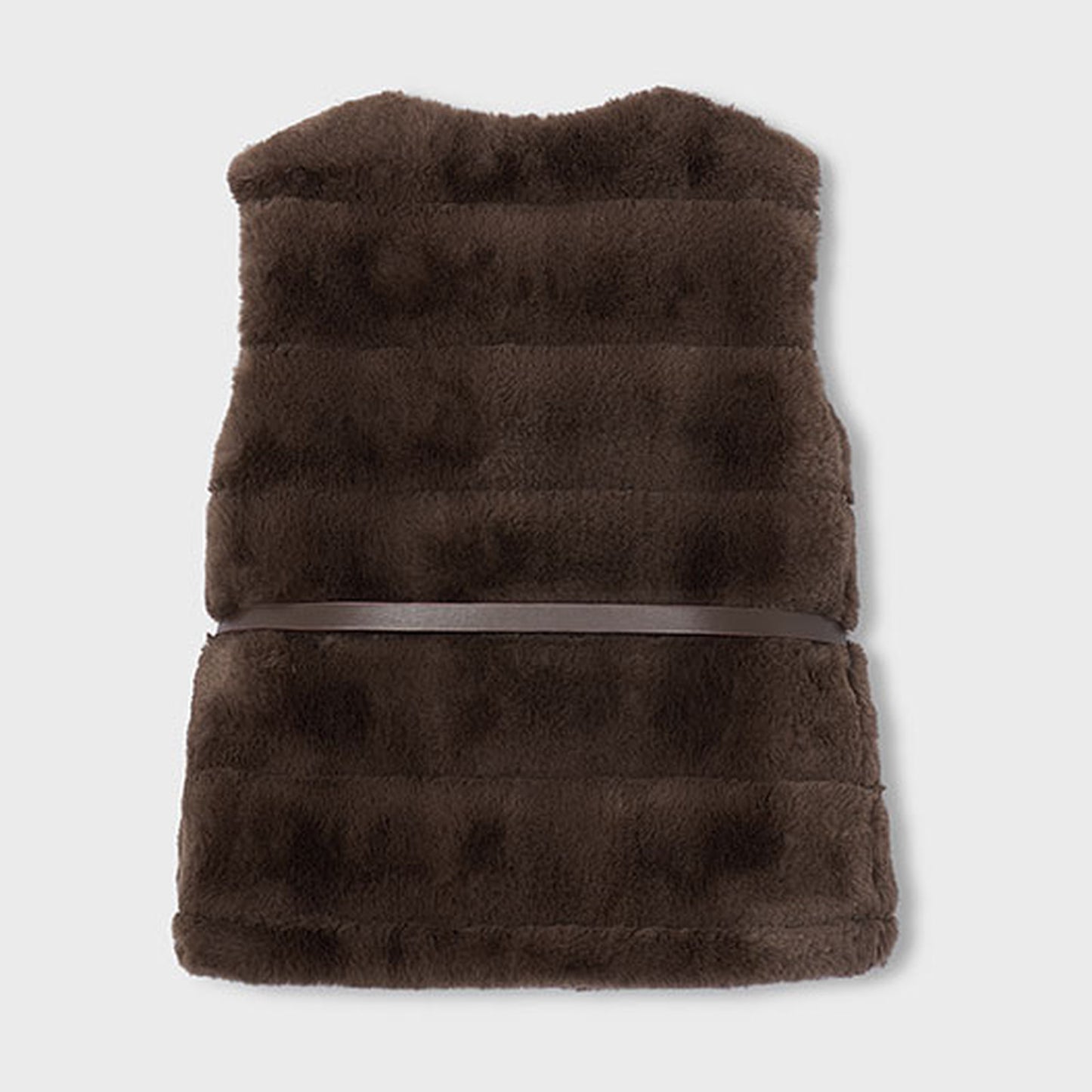 Mayoral Fur Vest With Belt Coffee 4328 – back