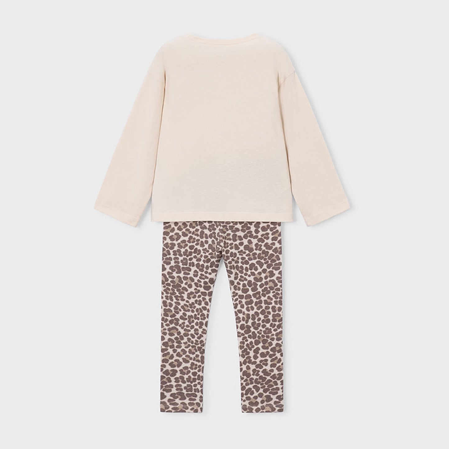 Mayoral Printed Knit Leggings Set Chestnut 4734 – back