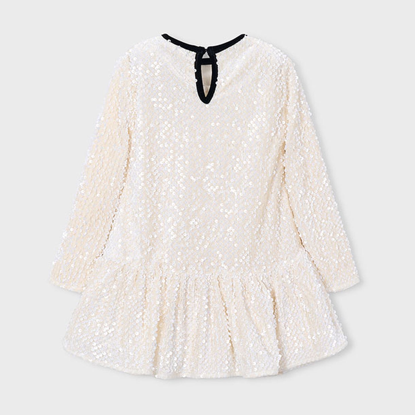 Mayoral Velvet Sequin Dress Soy 4931 – back
