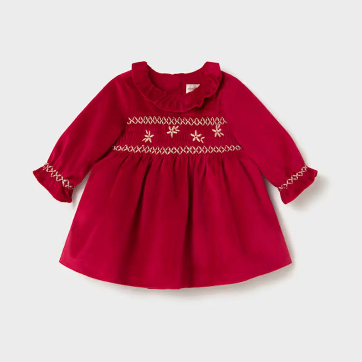 Mayoral Velvet Dress Red 2807