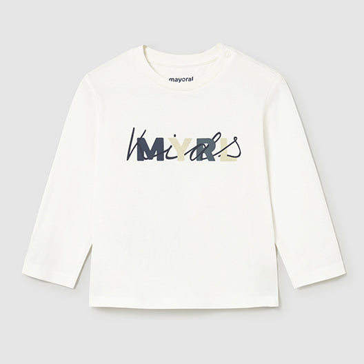 Mayoral L/s basic t-shirt Cream 108