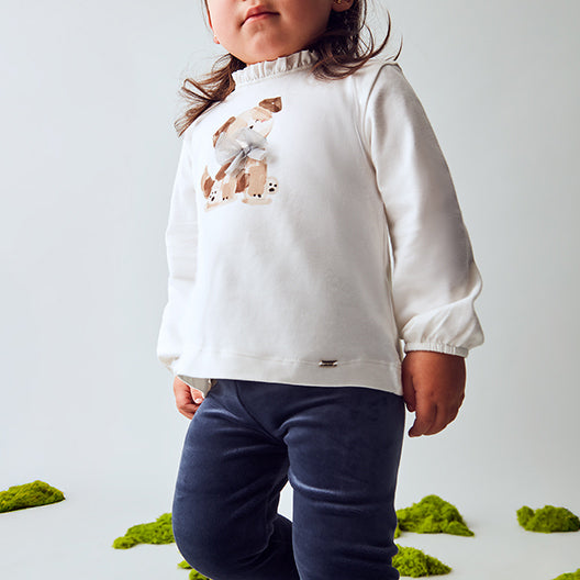 Mayoral Basic velvet leggings Navy 727