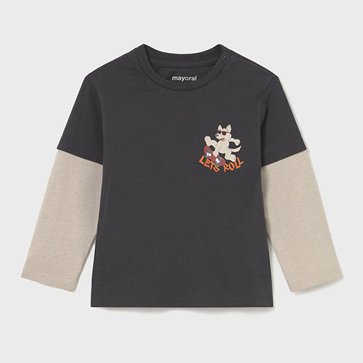 Mayoral Layered t-shirt Shadow 2062