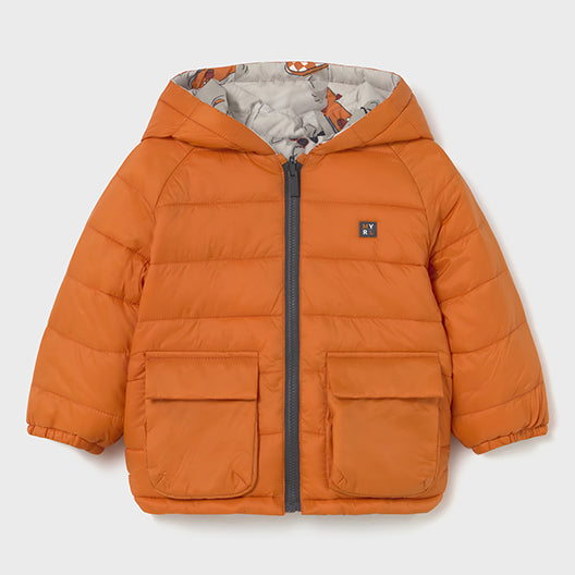 Mayoral Reversible soft coat Pumpkin 2420
