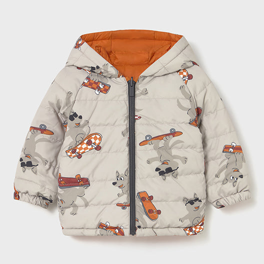 Mayoral Reversible soft coat Pumpkin 2420