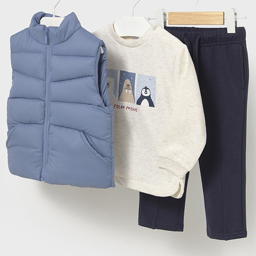 Mayoral Pullover vest pants set Iceberg 2649