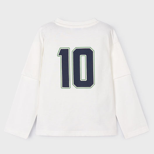 Mayoral L/s "team" shirt Cream 4075