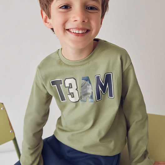 Mayoral L/s t-shirt Pistachio 4077