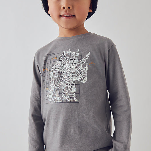 Mayoral L/s t-shirt glow in the dark Grey 4088